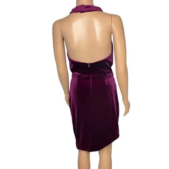 ELLIATT Revolve Camo Velvet Mini Dress Size Small burgundy - Picture 5 of 7